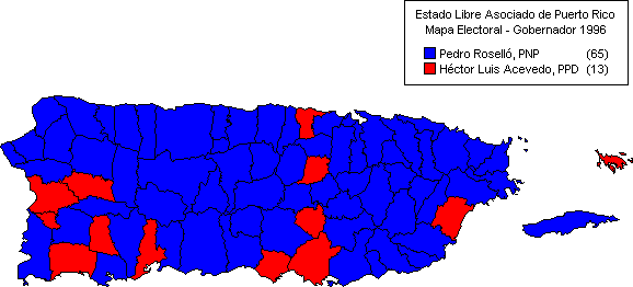 пуэрто рико губернаторские выборы 1996 карта
