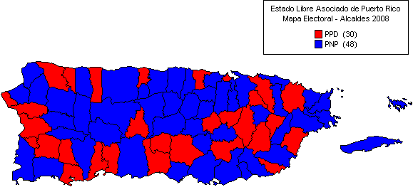 Mapa: Alcaldes 2008