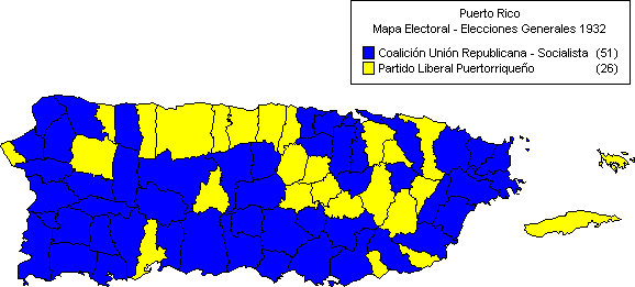 Mapa: Elecciones Generales 1932-64