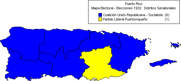 Mapa: Elecciones Generales 1932 - Distritos Senatoriales