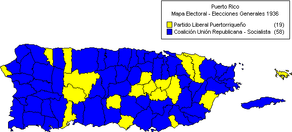 Mapa: Elecciones Generales 1936