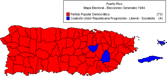 Mapa: Elecciones Generales 1944