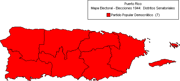 Mapa: Elecciones Generales 1944 - Distritos Senatoriales