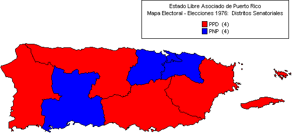 Mapa: Elecciones Generales 1976 - Distritos Senatoriales