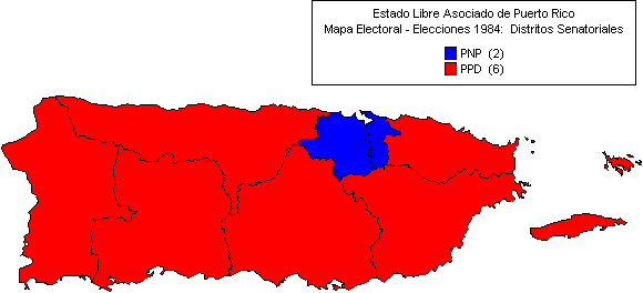 Mapa: Elecciones Generales 1984 - Distritos Senatoriales