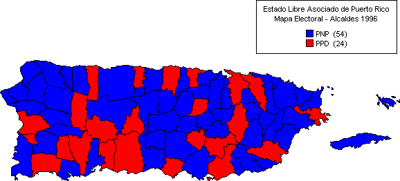 Mapa: Alcaldes 1996